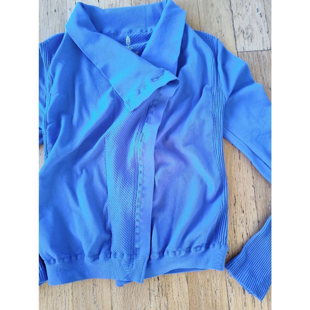 FREE PEOPLE MERCURY MOTO JACKET BLUE NWT SZ M/L - Picture 4 of 10